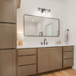 Painted master bathroom cabinets