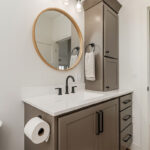 Painted bathroom cabinets