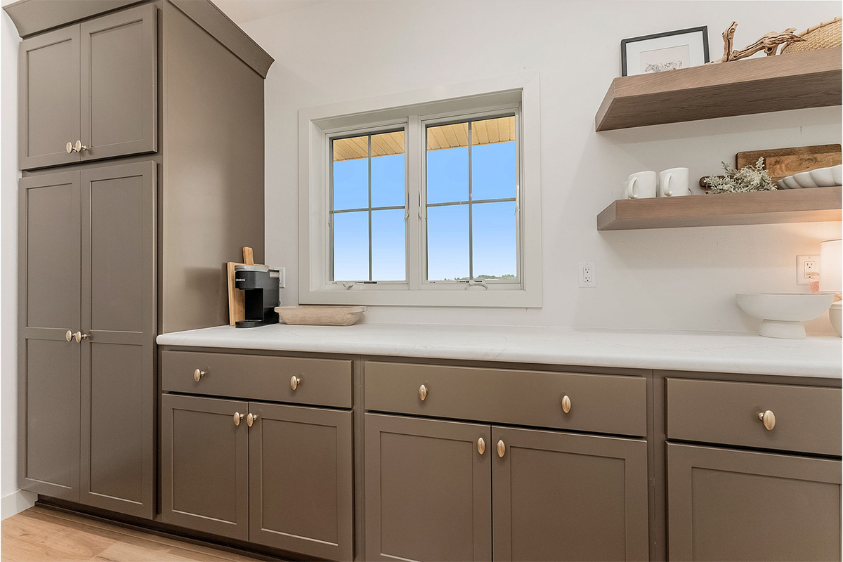 Painted pantry cabinets