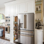 White painted kitchen cabinets