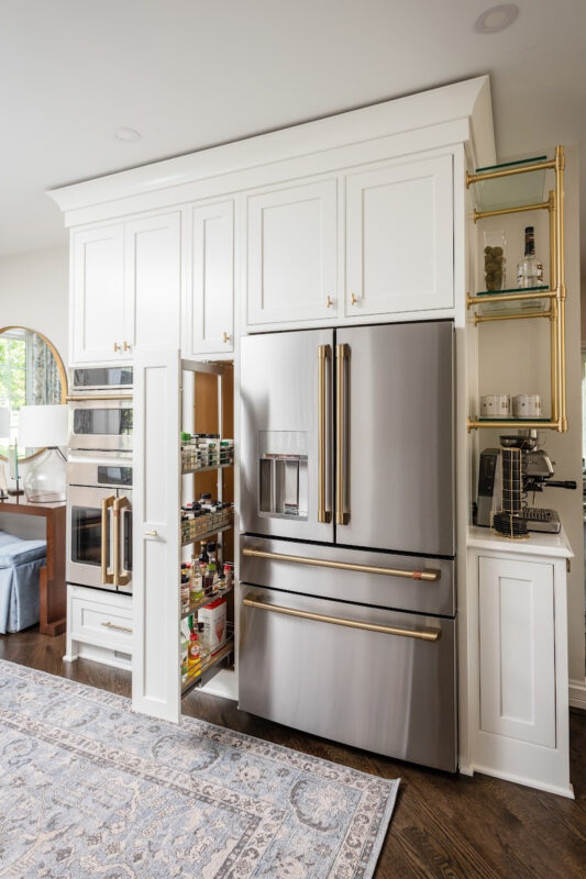 White painted kitchen cabinets