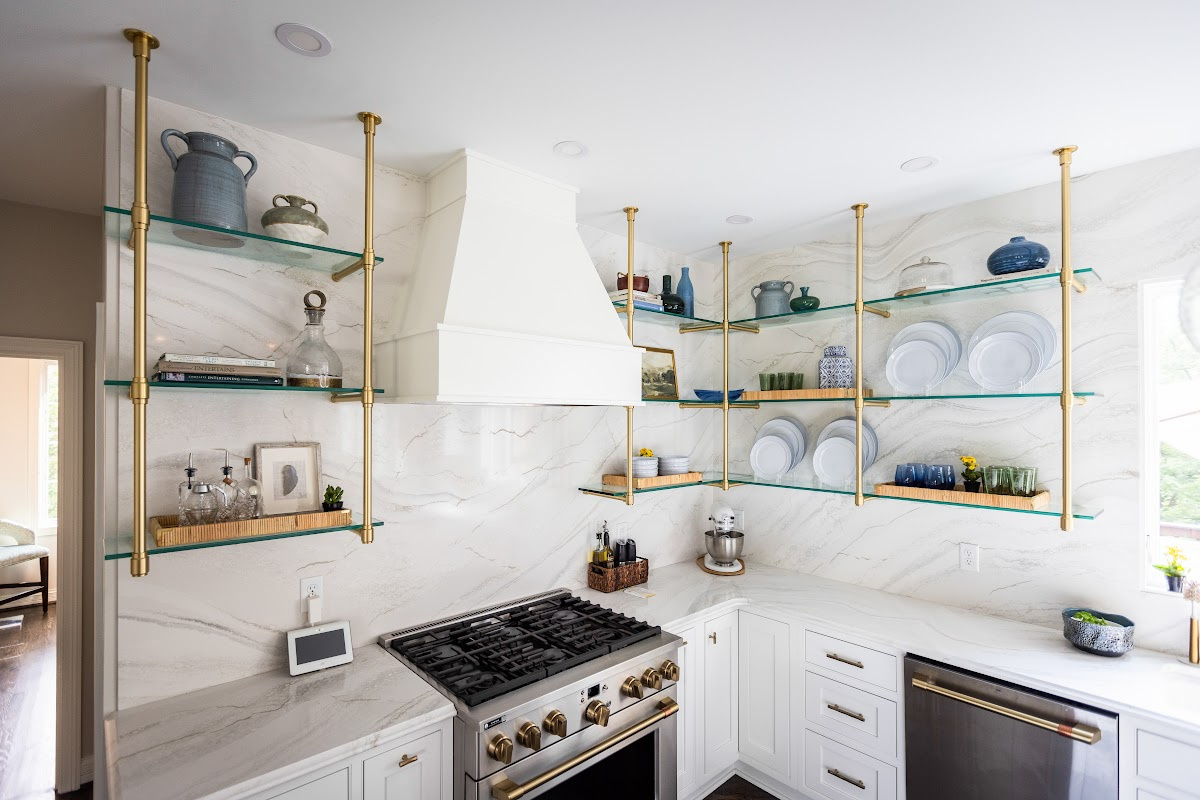 White painted kitchen cabinets