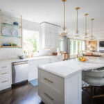 White painted kitchen cabinets