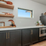 Pantry cabinets with floating shelves