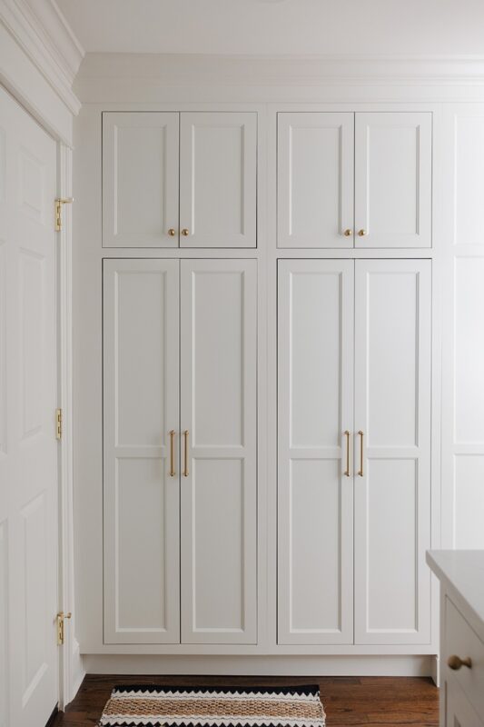White pantry cabinets