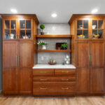 Stained kitchen cabinets