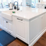 White painted kitchen cabinets
