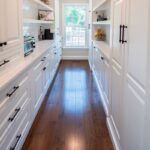 White painted kitchen cabinets