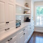 White painted kitchen cabinets