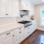 White painted kitchen cabinets
