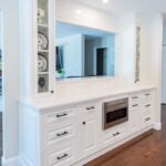 White painted kitchen cabinets