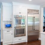 White painted kitchen cabinets