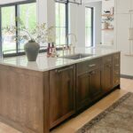 Stained kitchen island