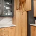 Stained and painted kitchen display