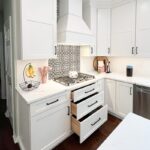White painted kitchen cabinets