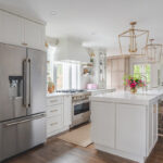 White kitchen and island