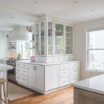White kitchen and island
