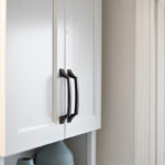 White painted bathroom cabinet