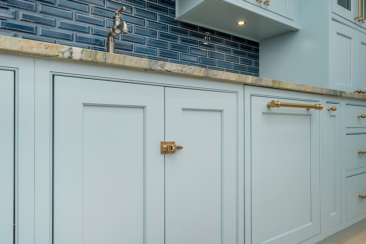Light blue historic kitchen