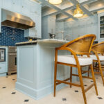 Light blue historic kitchen
