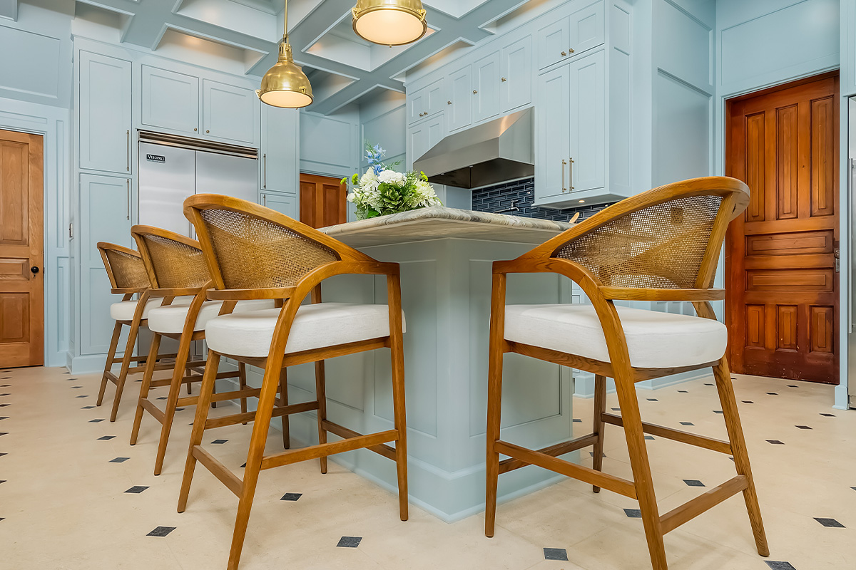 Light blue historic kitchen