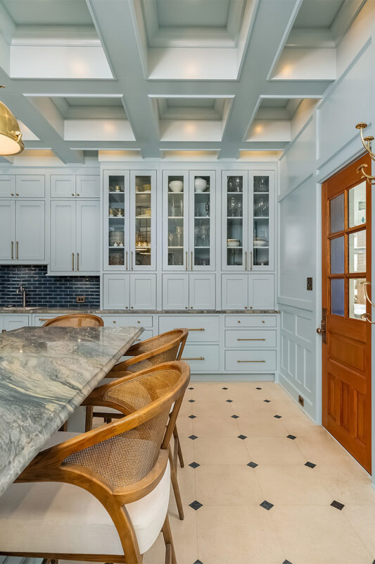 Light blue historic kitchen