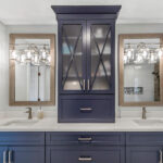 Blue bathroom vanity