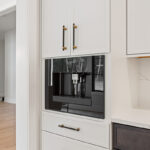 White painted oven cabinet