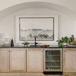 Stained bar cabinets