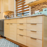 Light maple contemporary kitchen.