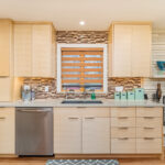 Light maple contemporary kitchen.