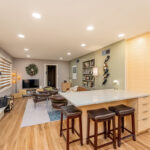 Light maple contemporary kitchen.