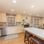 Light maple contemporary kitchen.