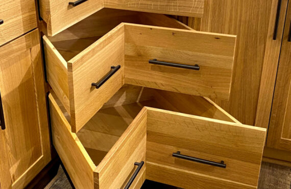 Square Corner Three Drawer Base