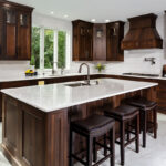 Walnut kitchen cabinets with rich Tawny finish