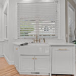 White kitchen perimeter cabinets