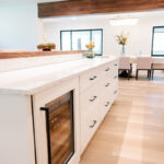 White kitchen island cabinets