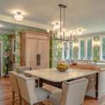 Natural rift white oak dining room tall storage cabinet.
