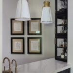 Black pantry and bar with glass doors