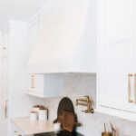 White painted and White Oak in Cashew stain kitchen.