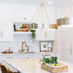 White painted and White Oak in Cashew stain kitchen.
