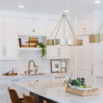 White painted and White Oak in Cashew stain kitchen.