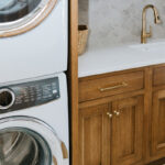 White painted and White Oak in Cashew stain kitchen.